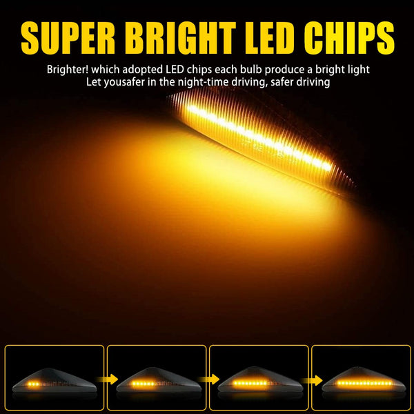 Smoked LED Side Marker Light for BMW F25 X3/X5/X6 E70/E71/E72, Signal Light