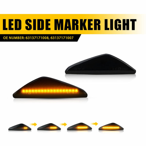 Smoked LED Side Marker Light for BMW F25 X3/X5/X6 E70/E71/E72, Signal Light