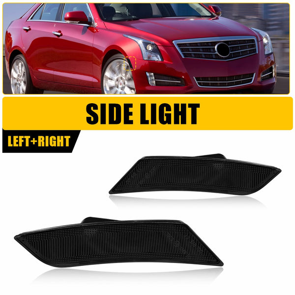 Smoked LED Side Marker Light Housing for Cadillac ATS 2013-2014 & XT5 2017-2024
