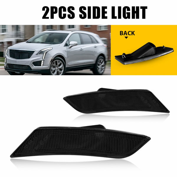 Smoked LED Side Marker Light Housing for Cadillac ATS 2013-2014 & XT5 2017-2024
