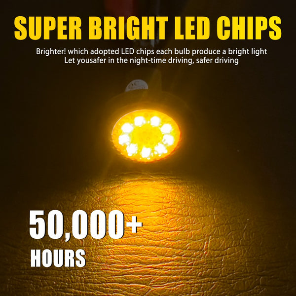 Smoked Lens Amber LED Side Marker Light for Ford Transit Connect 2010-2021, Front