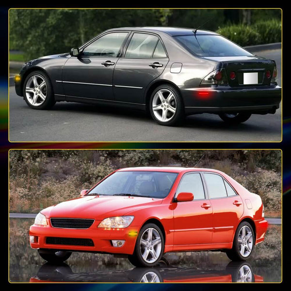 Smoked Lens LED Side Marker Turn Signal Light Fits 2001-2005 Lexus IS300(Front and Rear)