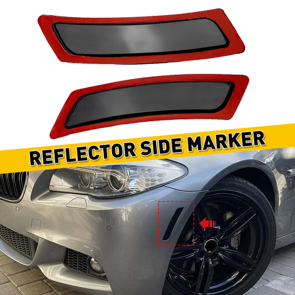 Smoked Sequential Bumper Reflector Side Marker Light for BMW 5 Series F10 2011-2016, Front Fender