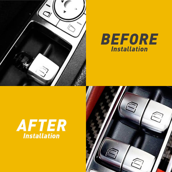 Window Switch Button Cover Cap For Mercedes-Benz S-Class, GLC-Class,C-Class etc. 2Pcs