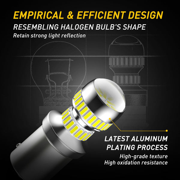 1157 LED Bulbs, AUXITO 2057 2357 7528 BAY15D LED Lights for Backup Reverse Blinker Brake Tail Lights 6000K White