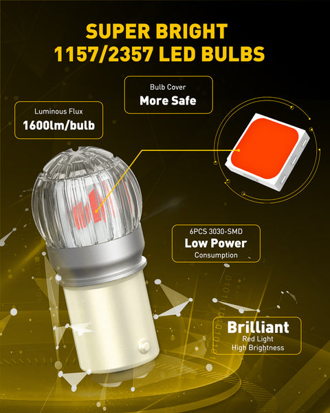 1157 LED Bulbs Red Brake Light