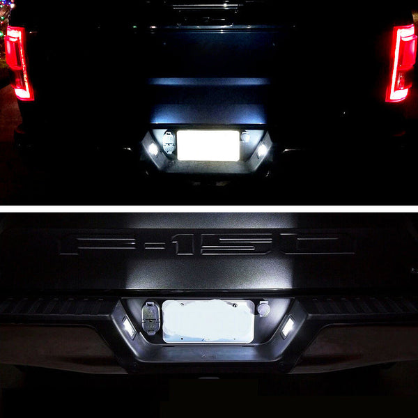 15-21 Ford F-150 LED Smoke Lens License Plate Rear Bumper Tag Lights