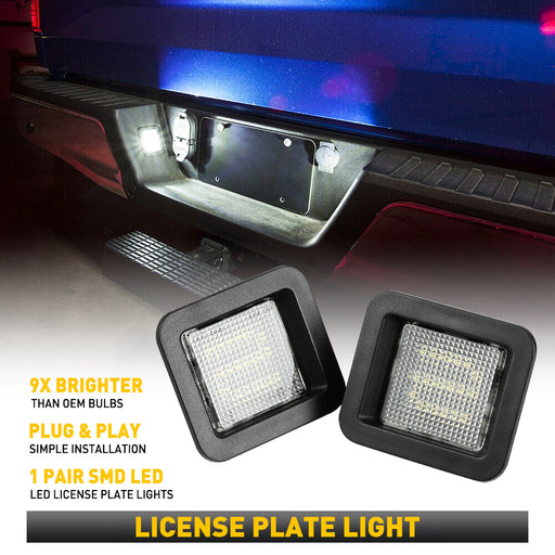 15-21 Ford F-150 LED Smoke Lens License Plate Rear Bumper Tag Lights