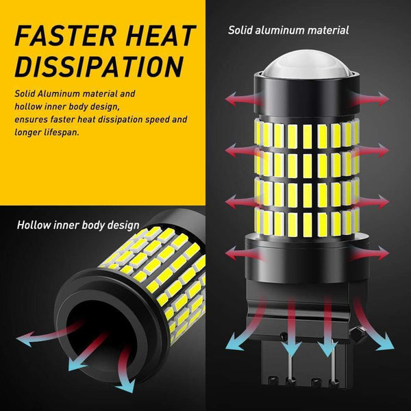 3157 LED Reverse Light Bulbs, 1400 Lumens LED Bulbs with Projector for Backup Tail Brake Signal Lights