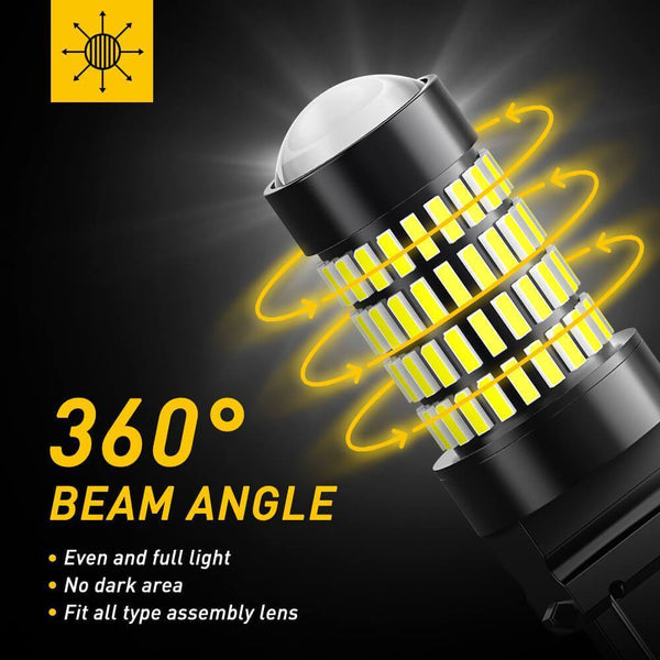 3157 LED Reverse Light Bulbs, 1400 Lumens LED Bulbs with Projector for Backup Tail Brake Signal Lights