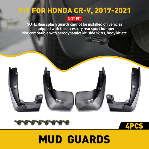 4 Pcs Front & Rear Splash Guard Mud Flaps For 2017-2022 Honda CR-V