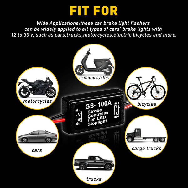 4 PCS LED Flash Strobe Controller for Brake Tail Stop Light