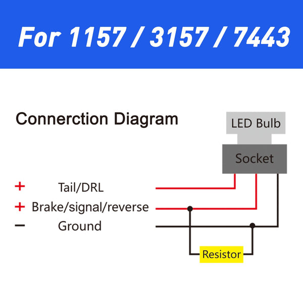 50W 6ohm Load Resistors for Fix LED Bulb Fast Hyper Flash Turn Signal Blink Error Code