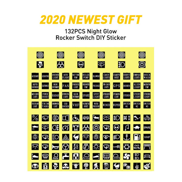 6 Gang Marine Boat Rocker Switch Panel, 12V Waterproof RV Led Switch Panel for Car Truck Marine Boat