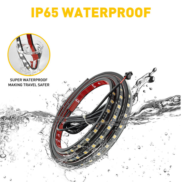 60inch Universal LED Truck Bed Lights Kit White Light with On/Off Switch 2Pcs