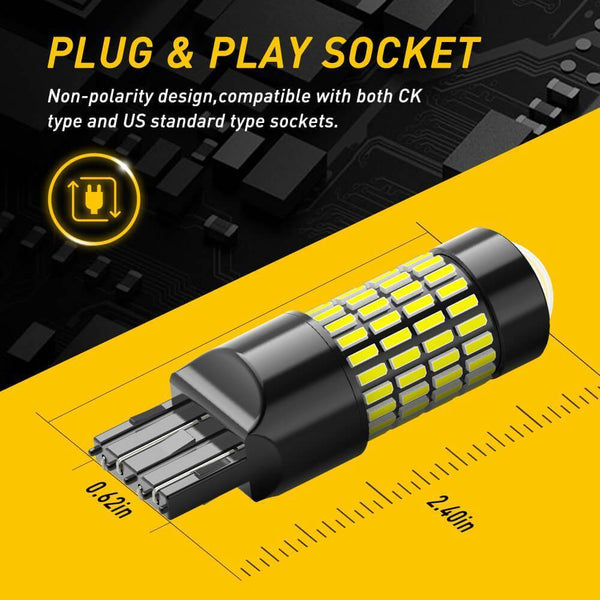 7443 Back Reverse Light Bulbs, AUXITO 1400 Lumens Super Bright 7440 7441 W21W LED Bulbs