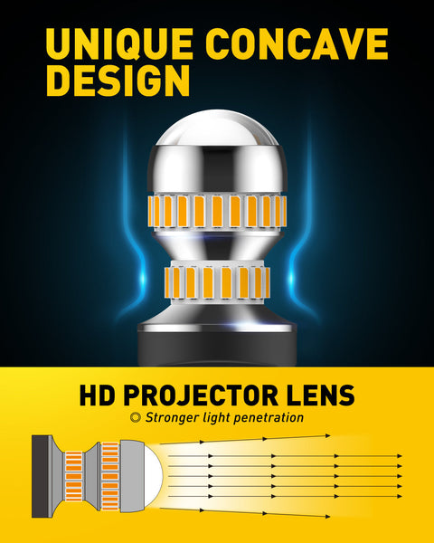 7443 LED Bulb Amber 2600 lumens