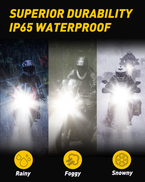 9003 H4 HB2 LED Headlight Bulb Motorcycle for hi/lo Beam 200% Brightness 6000K White