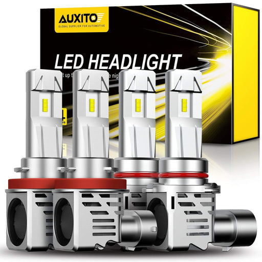 9005/HB3 High Beam H11/H9 Low Beam 6500K Cool White LED Bulbs Combo Package