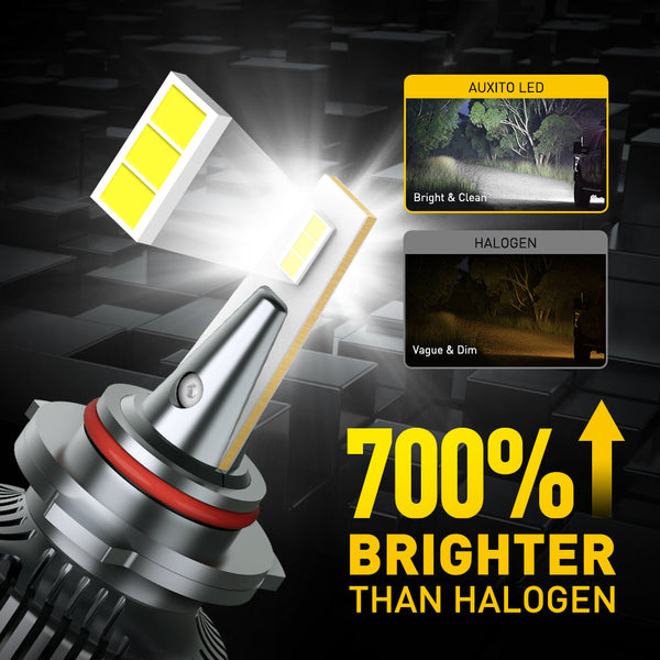 9005 HB3 LED Bulb Forward High Beam Mini-sized CanBus Ready 80W 16,000LM/Pair