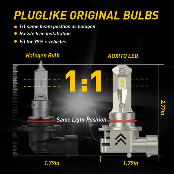 9005 LED Bulbs Forward High Beam HB3 Bulb 12000LM CANBUS Equipped with advanced ZES LED chips