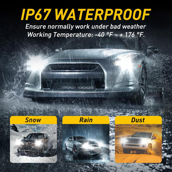 9005 LED Bulbs Forward High Beam HB3 Bulb 12000LM CANBUS Equipped with advanced ZES LED chips