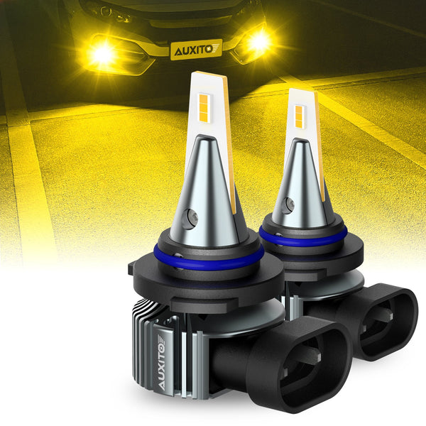 9006 HB4 LED Fog Light Bulbs 3000K Amber Yellow CSP Chips 30W 6000 Lumen Per Pair