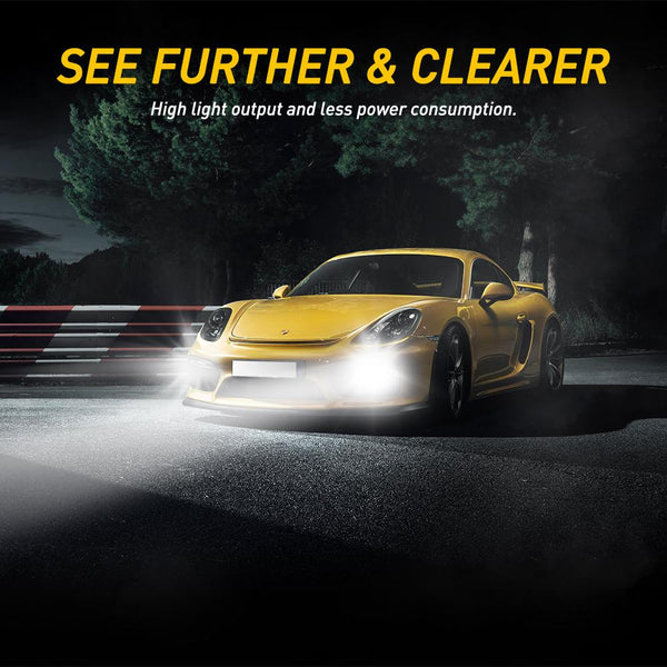 9006 LED Fog Light Bulbs, 4000 Lumens Extremely Bright with CSP Chip
