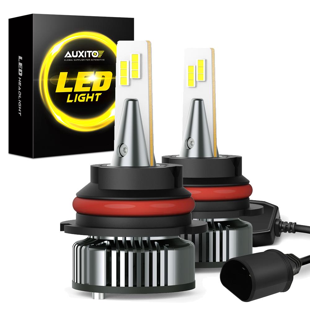 9007 LED High&Low Beam Forward Lighting, 80W 16,000LM Per Pair, 6500K White,  400% Brighter, Mini Size High Low Hi/Lo Beam HB5 Lamp