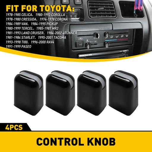 AC Climate Control Switch Knob Button Set of 4 , Compatible with 1978-2002 Toyota Models- Air Conditioner Replacement Switch