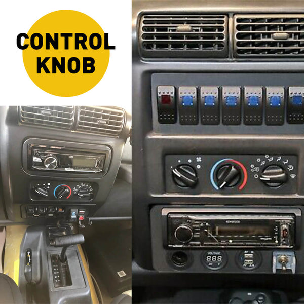 AC Climate Control Switch Knob Fan Switch Fits 99-03 Dodge Ram 1500/2500/3500, 99-06 Jeep Wrangler