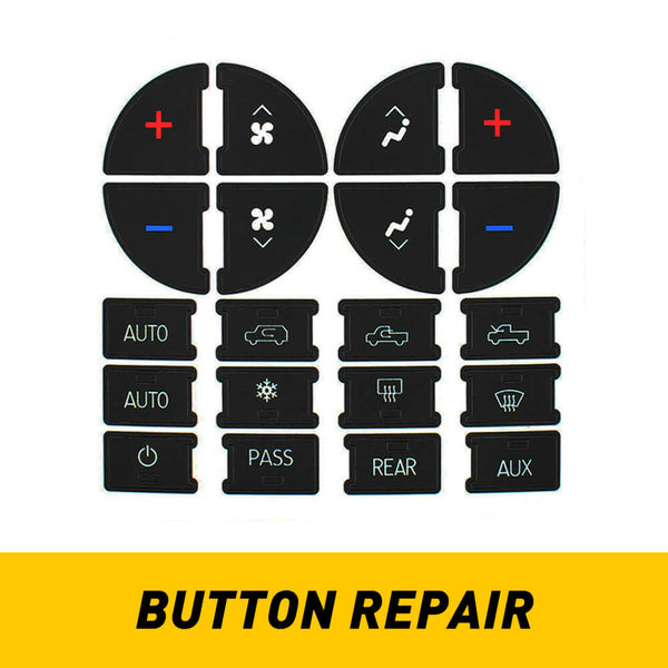 AC/Radio Dash Button Repair Kit, Car Button Decals - Best for Fixing Ruined Faded Buttons Sticker Replacement Fits Chevrolet Models