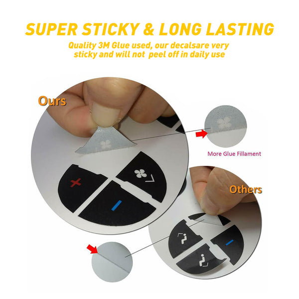 AC/Radio Dash Button Repair Kit, Car Button Decals - Best for Fixing Ruined Faded Buttons Sticker Replacement Fits Chevrolet Models