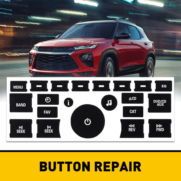 AC/Radio Dash Button Repair Kit, Car Button Decals - Best for Fixing Ruined Faded Buttons Sticker Replacement Fits Chevrolet Models