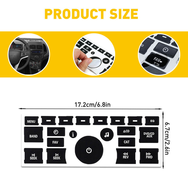AC/Radio Dash Button Repair Kit, Car Button Decals - Best for Fixing Ruined Faded Buttons Sticker Replacement Fits Chevrolet Models