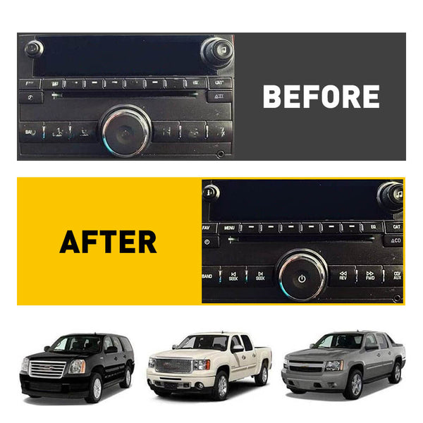 AC/Radio Dash Button Repair Kit, Car Button Decals - Best for Fixing Ruined Faded Buttons Sticker Replacement Fits Chevrolet Models