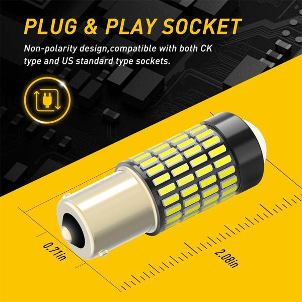 AUXITO 1156 Reverse Light LED Bulbs,1400 Lumens P21W 1141 1073 7506 BA15S LED Bulbs