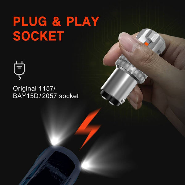 AUXITO 1157/BAY15D LED Turn Signal Brake Tail Light Bulbs 3020-SMD