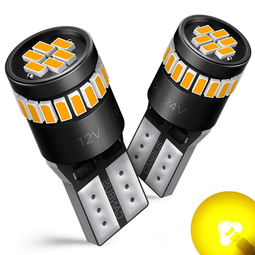 AUXITO 194 LED Light Bulb, Amber Yellow 168 2825 W5W T10, Pack of 2