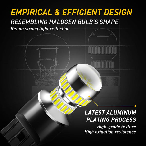 AUXITO 2600 Lumens 7440 7443 LED Bulbs T20 7441 7444 LED Light Bulb for Backup Reverse Light