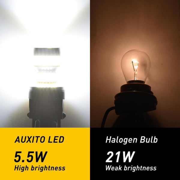 AUXITO 3157 LED Bulbs Backup Light Bulb 2600 Lumens Brake Tail Lights 6000K White