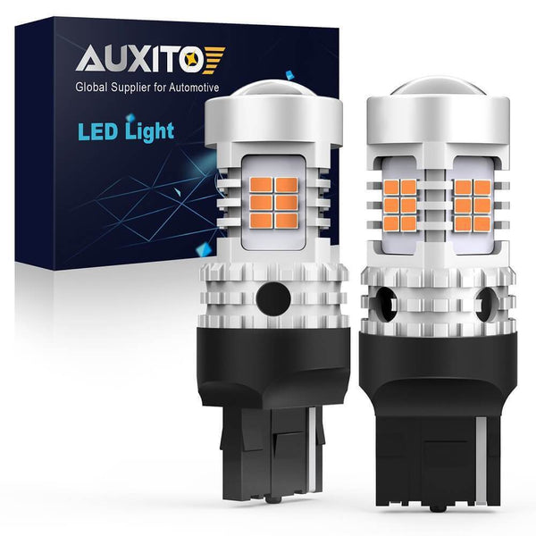 AUXITO 7440 LED Bulbs Amber Yellow 2800LM, for Turn Signal Lights with Build-in Load Resistor