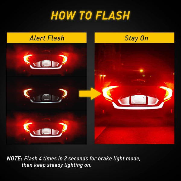 AUXITO 7443 Red LED Brake Tail Light Bulbs