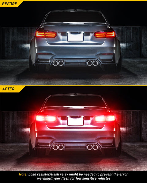 AUXITO 7443 Red LED Bulbs,7440 7443R LED Bulbs T20 7441 7444 LED Lights for Brake Tail Lights