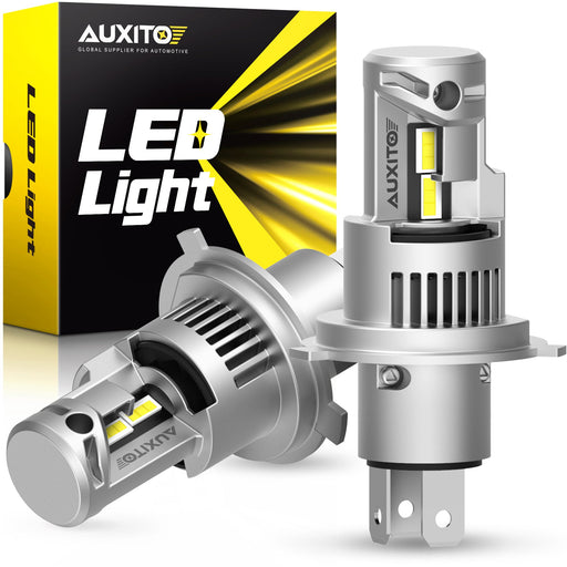 AUXITO 9003 LED Bulb 100W 20000LM 6000K White H4/HB2 LED Headlight Bulb with Fan, 2022 Upgraded