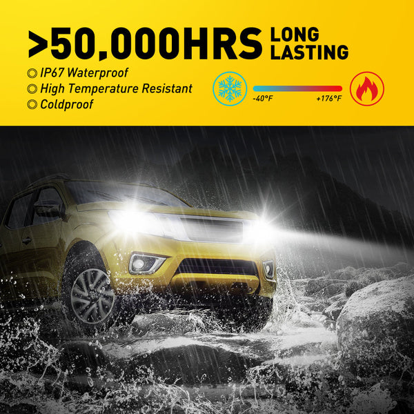 AUXITO 9004/HB1 LED Headlight Bulbs 100W 20000LM 6000K White