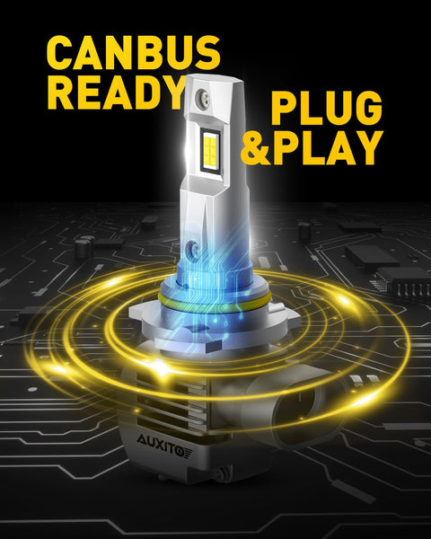 AUXITO 9012 LED Headlight Bulbs 100W 20000lm Per Set 600% Brighter 6000K Cool White
