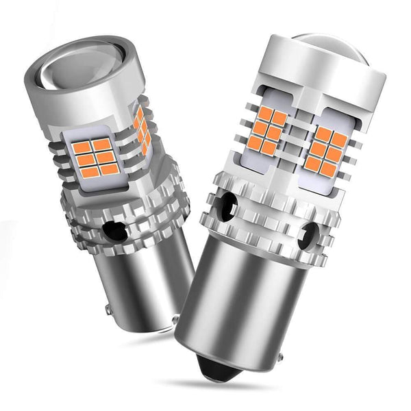 AUXITO BA15S 7506 1156 LED Turn Signal Light Bulb with Build-in Load Resistor, CANBUS Error Free 2200K Amber Yellow 2800LM