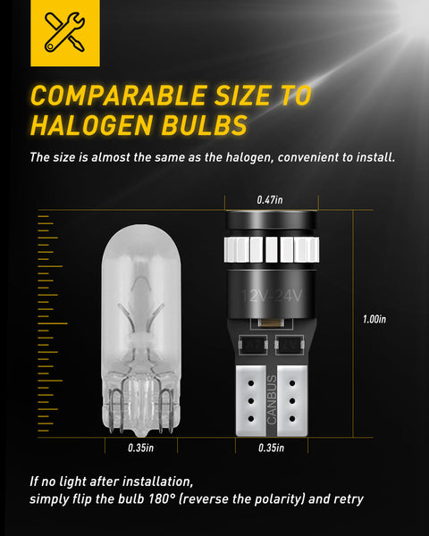 AUXITO Brilliant Red 194 LED Bulbs