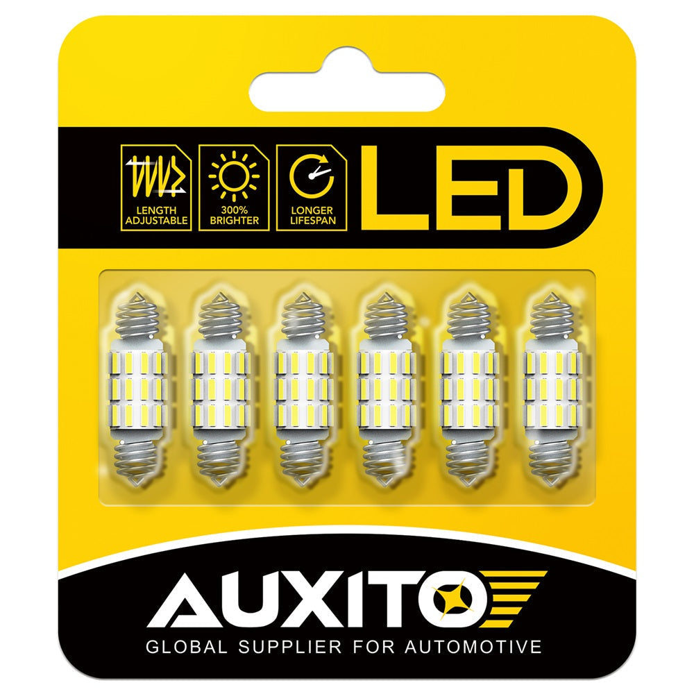 AUXITO Festoon Retractable DE3175 DE3021 LED Bulbs Error Free Extremely Bright